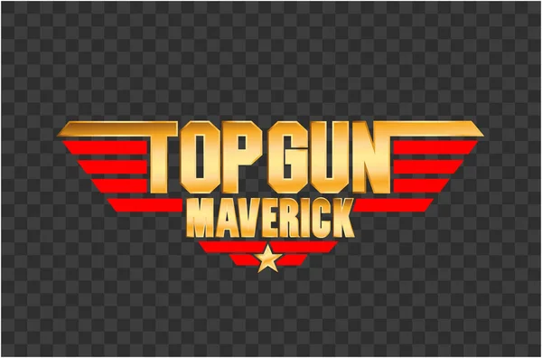 Top Gun Maverick Golden Typography Icon Png Top Gun Maverick — Vetor de Stock