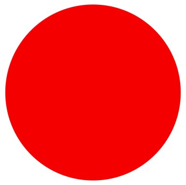 A big Red Sun vector icon. Red sun symbol.