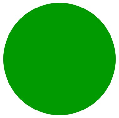 A big green Sun vector icon. Green sun symbol.