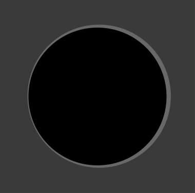 Kara delik vektör simgesi. Gri uzayda kara delik.