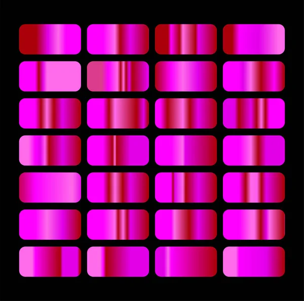 Pink Colors Gradients Swatch Pink Gradient Set — Stock Vector