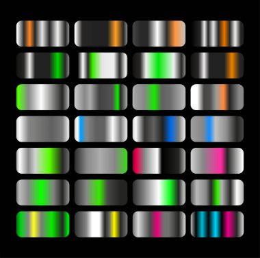 Gümüş ve renk eğimleri arkaplanı engelliyor.