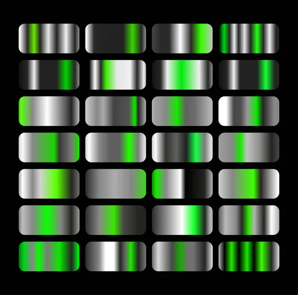Gümüş Yeşil Renk Vektör Eğimleri Blokları — Stok Vektör
