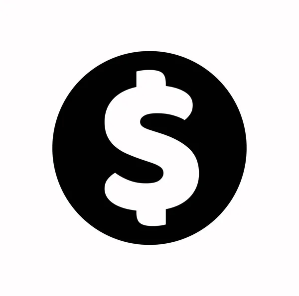 Символ Вектора Доллара Символ Чёрной Типографии Доллара — стоковый вектор