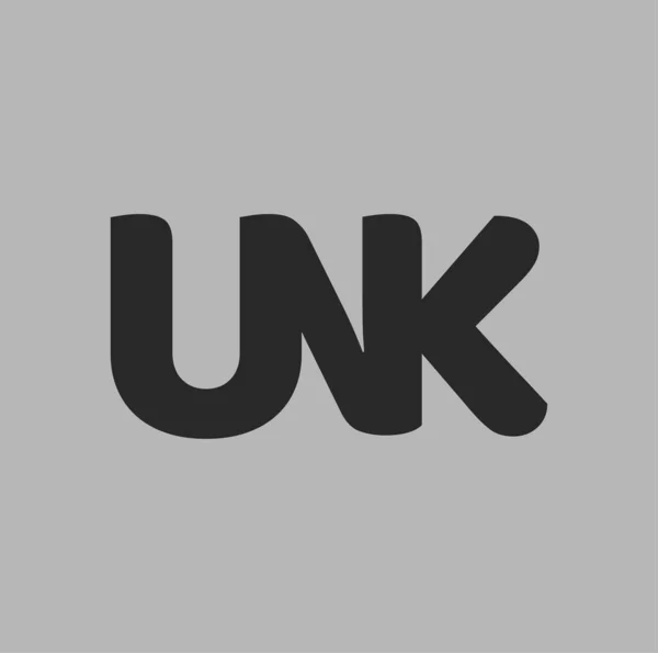 Unk Nombre Empresa Inicial Letras Icono Monograma Unk — Vector de stock