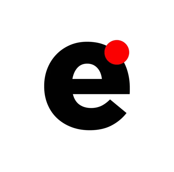 用红点连字号写的E字 E图标 — 图库矢量图片