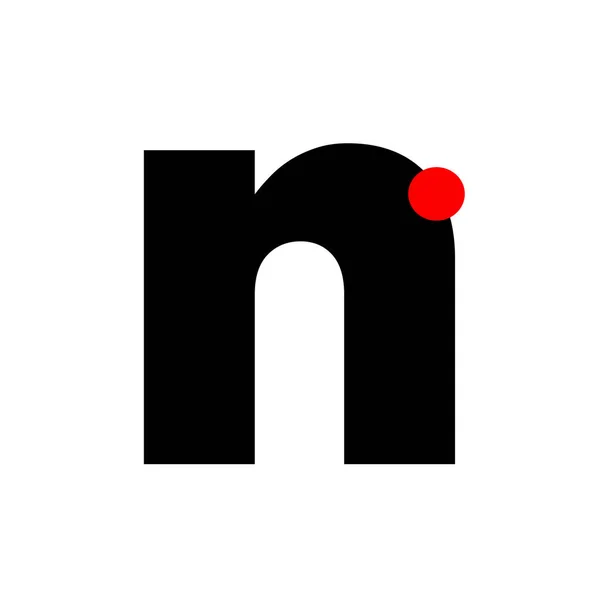 Buchstabe Mit Rotem Punkt Firmenmonogramm Symbol — Stockvektor