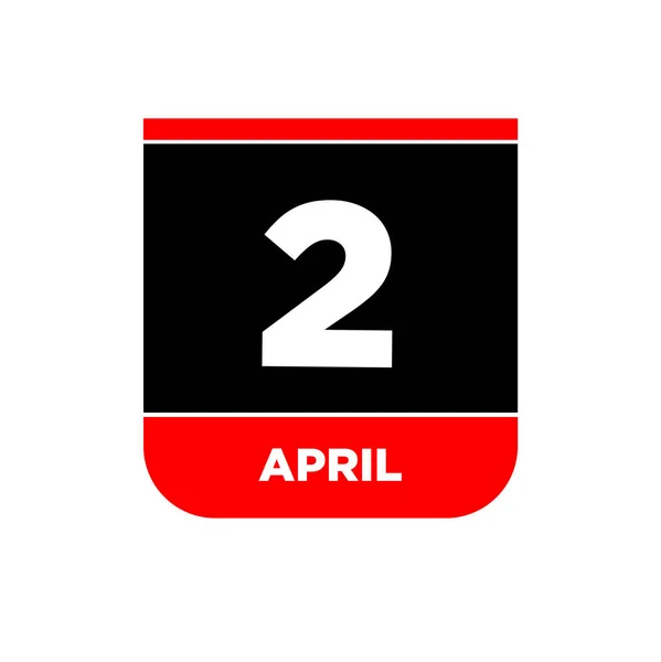April Vektor Ikon Apr Kalender — Stock vektor
