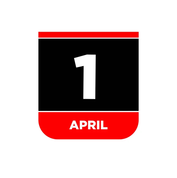 April Vektor Ikon April Kalender — Stock vektor