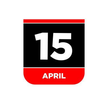 15 Nisan takvim sayfası simgesi. 15 Mayıs Günü.