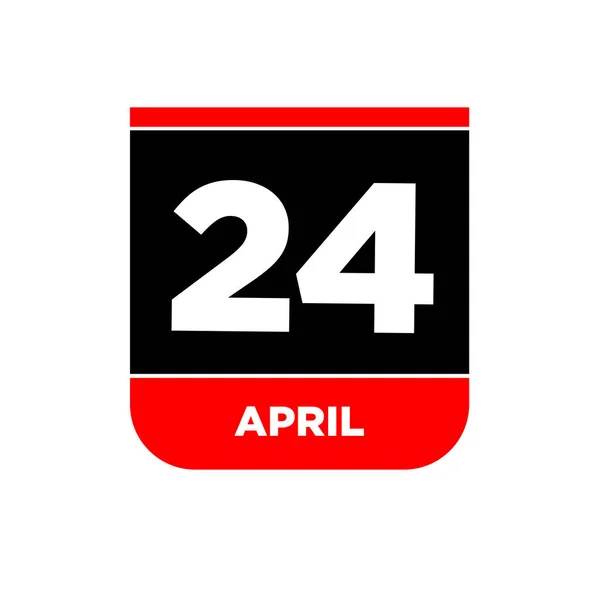 Das Symbol Des Kalenderblattes Vom April Apr Tag — Stockvektor