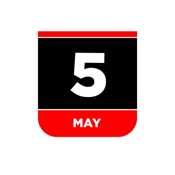 Μαΐου Ημερολόγιο Διανυσματική Σελίδα Εικονίδιο Ημερών — Διανυσματικό Αρχείο