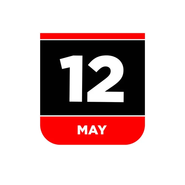 Mayo Calendario Vector Página Mayo Icono Del Día — Archivo Imágenes Vectoriales