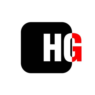 HG şirketinin ilk harfleri monogram. HG marka simgesi.