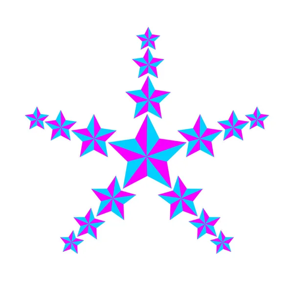 Αστέρια Αφηρημένη Διανυσματική Εικόνα Αφηρημένη Απεικόνιση Αστέρων — Διανυσματικό Αρχείο