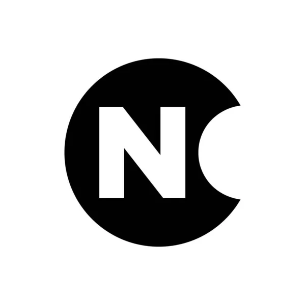 Nc公司名称首字母图标 Cn字体标识 — 图库矢量图片
