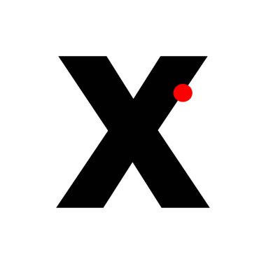 Kırmızı noktalı X harfi. X bölüğü monogramı.