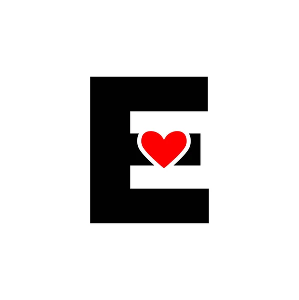 Літера Монограмою Червоного Серця Електронна Іконка Серця — стоковий вектор