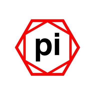 PI şirketinin ilk harf simgesi. PI monogramı.