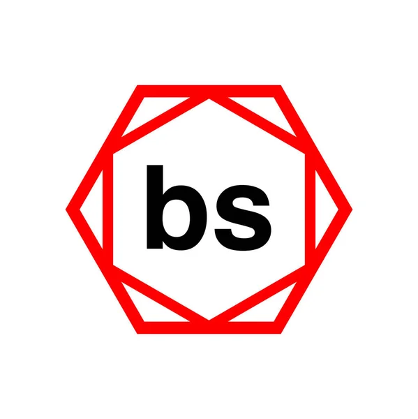 Hexagon Typography Monogram Vector Ikona Názvu Značky — Stockový vektor