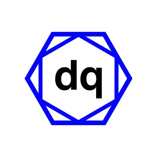 Hexagon Typography Monogram Ikona Písma — Stockový vektor