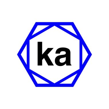 KA Şirketi 'nin elmas şekilli adı. KA monogramı.