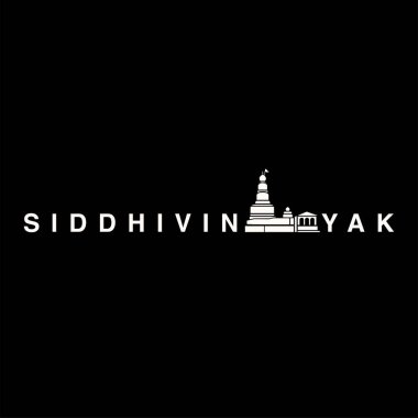 SIDDIVINAYAK Ganapati Tapınağı vektör tipografisi. SIDDIVINAYAK Ganesh yazım hatası