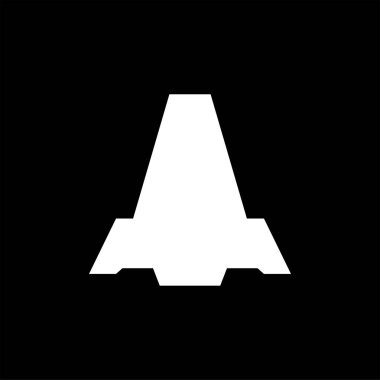 Siyah arkaplanda beyaz burun vektör simgesi.