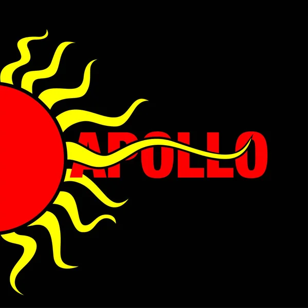 Apolo Typo Monograma Forma Vector Icono Marca Apollo — Vector de stock