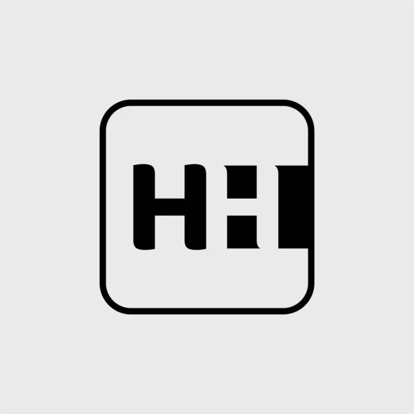 Hhブランド名 初期文字アイコン モノグラム — ストックベクタ