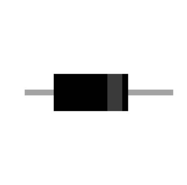 izole edilmiş bir Kara Yarı iletken vektör simgesi.