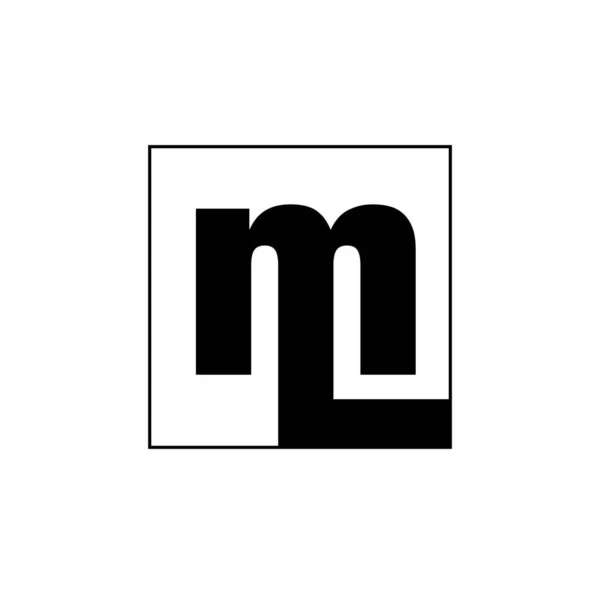 Nlm Nombre Empresa Inicial Letras Icono — Vector de stock