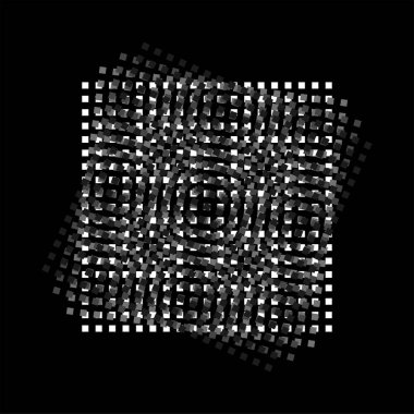 Soyut hareket eden pikseller vektör mat.