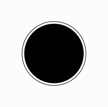 Siyah renkli Güneş tutulması vektör simgesi.