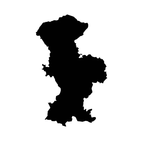 Bhandara Mapa Distrito Cor Preta Bhandara Distrito Maharashtra — Vetor de Stock