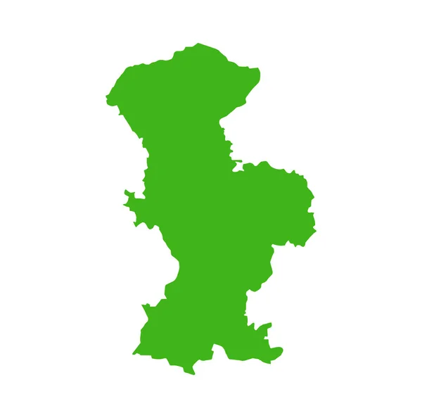 Peta Distrik Bhandara Berwarna Hijau Bhandara Sebuah Distrik Maharashtra - Stok Vektor