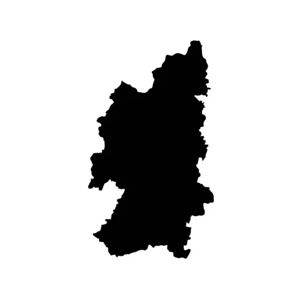 Buldhana Mapa Distrito Cor Preta Buldhana Dist Maharashtra — Vetor de Stock