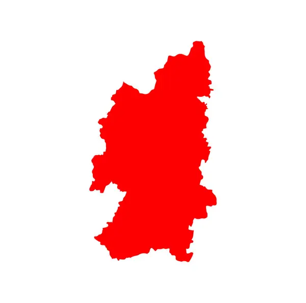 Buldana Kerület Térképe Piros Színben Maharashtrai Buldana Korong — Stock Vector