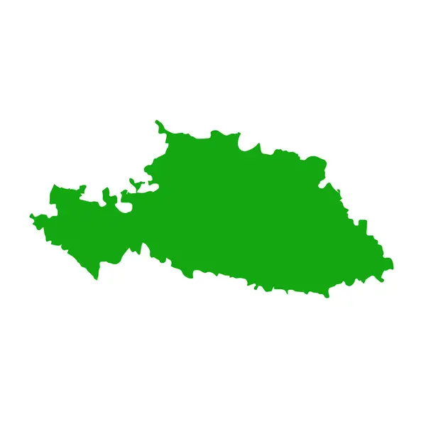 Mapa Distrito Beed Com Cor Verde Beed Dist Maharashtra —  Vetores de Stock