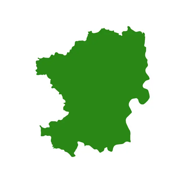 Chandrapur Dist Mapa Cor Verde Chandrapur Distrito Maharashtra — Vetor de Stock