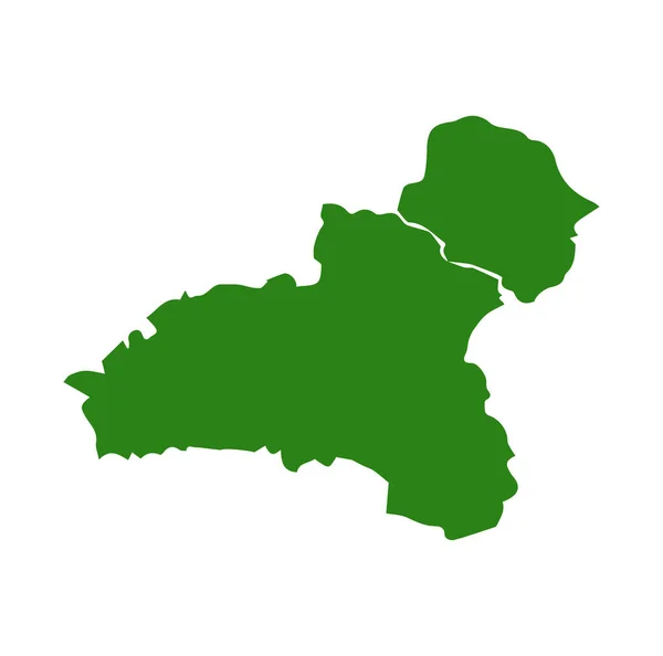 Dhule Dist Mapa Color Verde Dhule Distrito Maharashtra — Vector de stock