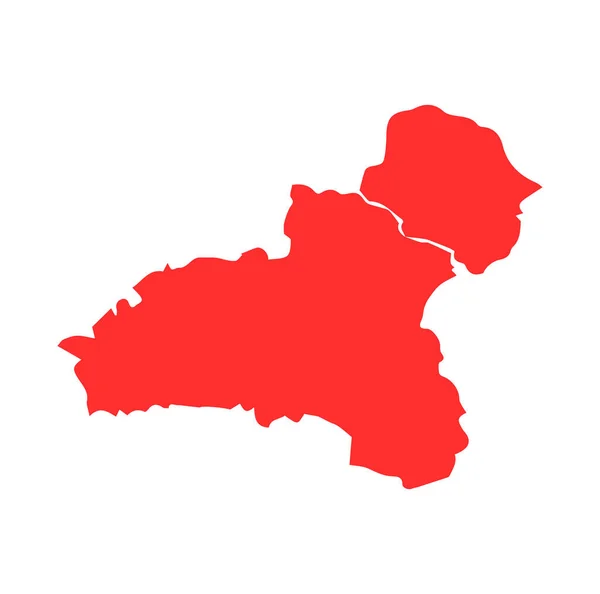 Dhule Dist Mapa Color Rojo Dhule Distrito Maharashtra — Vector de stock