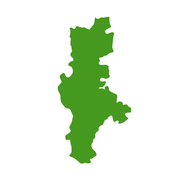 Gadchiroli Dist Mapa Cor Verde Gadchiroli Distrito Maharashtra — Vetor de Stock