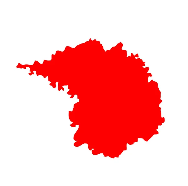 Mapa Dist Hingoli Color Rojo Hingoli Distrito Maharashtra — Vector de stock