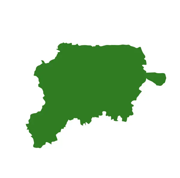 ジャルガオンは緑色の地図を歪めている ジャルガオンはマハラシュトラの地区です — ストックベクタ