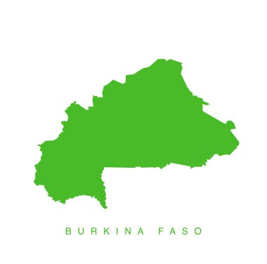 Burkina Faso yeşil harita vektör sanatı.