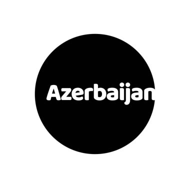 Azerbaycan ülke ismi vektör harfleri.