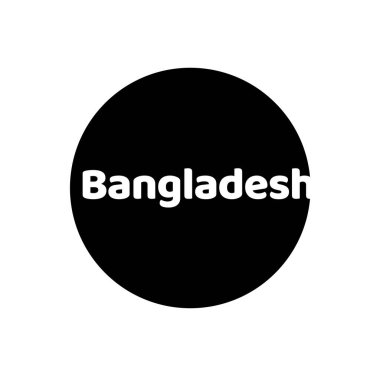 Yuvarlak şekilli Bangladeş tipografisi.