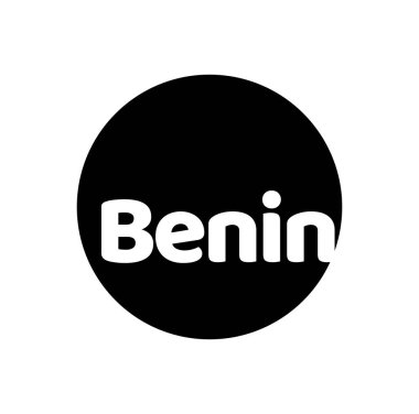 Benin ülke adı tipografi sanatı.