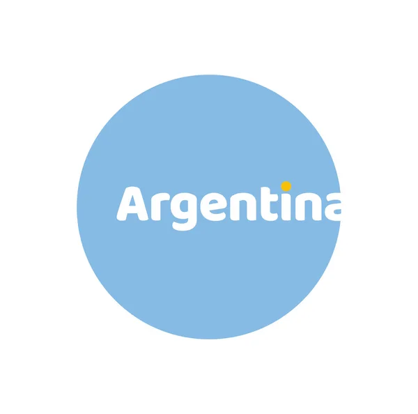 Argentina Country Name Typography National Flag Color — Stock Vector